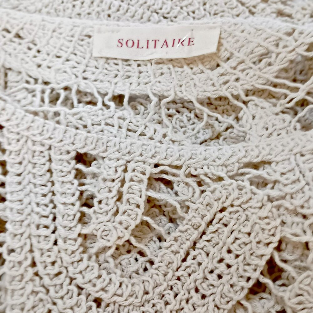 ANTHRO'S SOLITAIRE CROCHET PULLOVER TOP - Picture 4 of 5